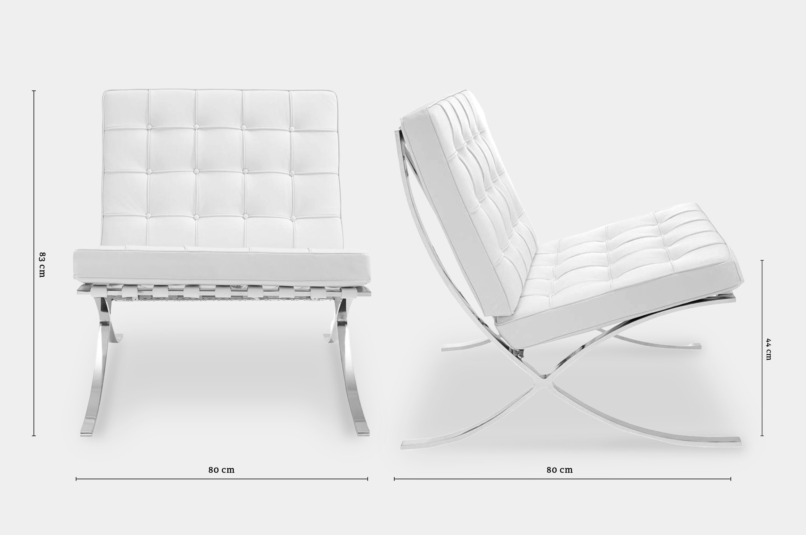 Replica Barcelona Chair – White 4
