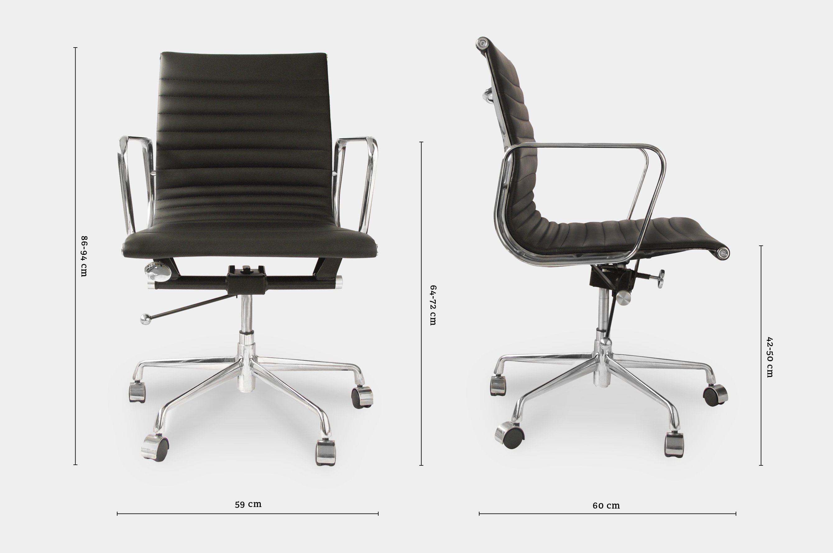 Group Ribbed Low Back Office Chair – Black 5