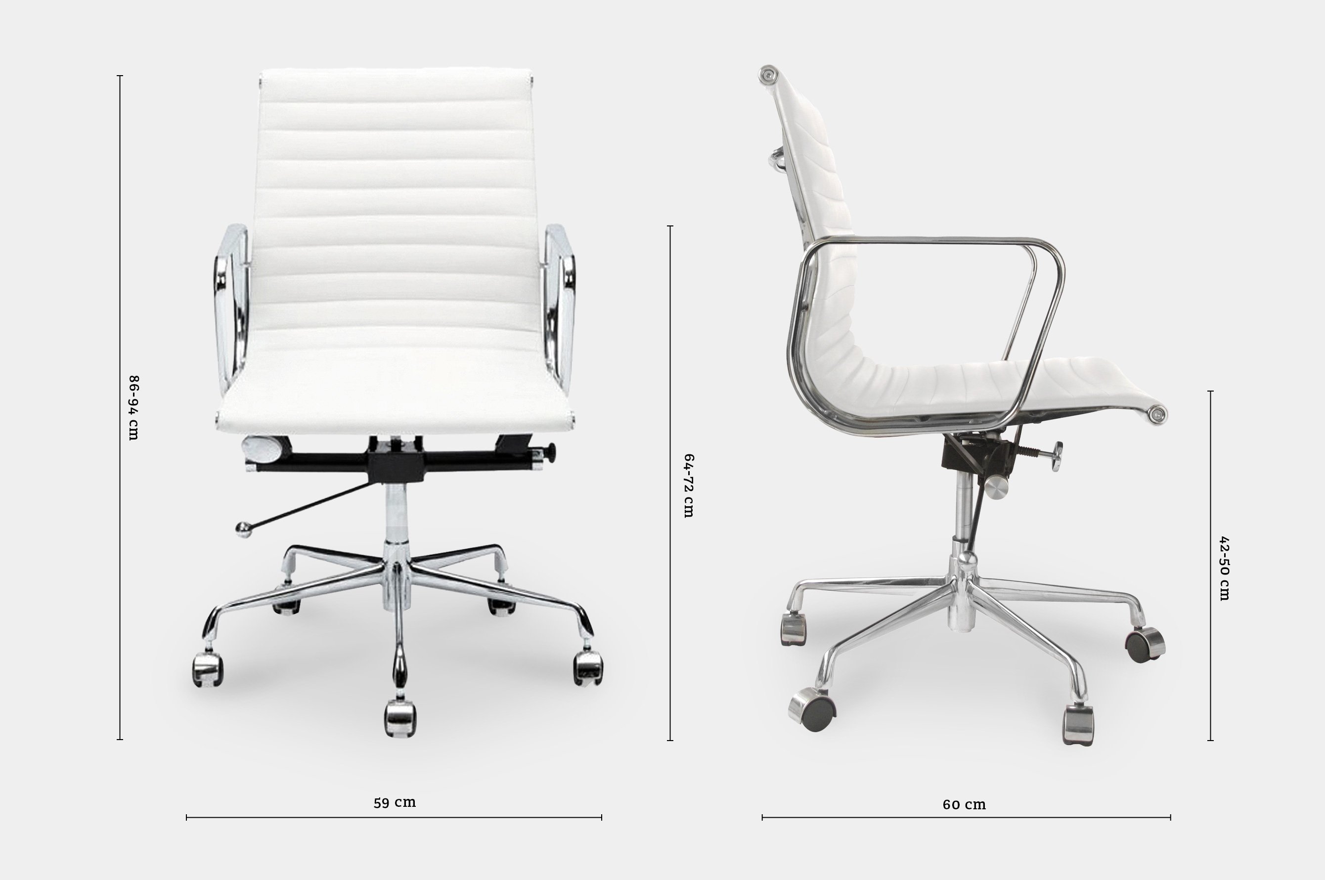 Group Ribbed Low Back Office Chair – White 6