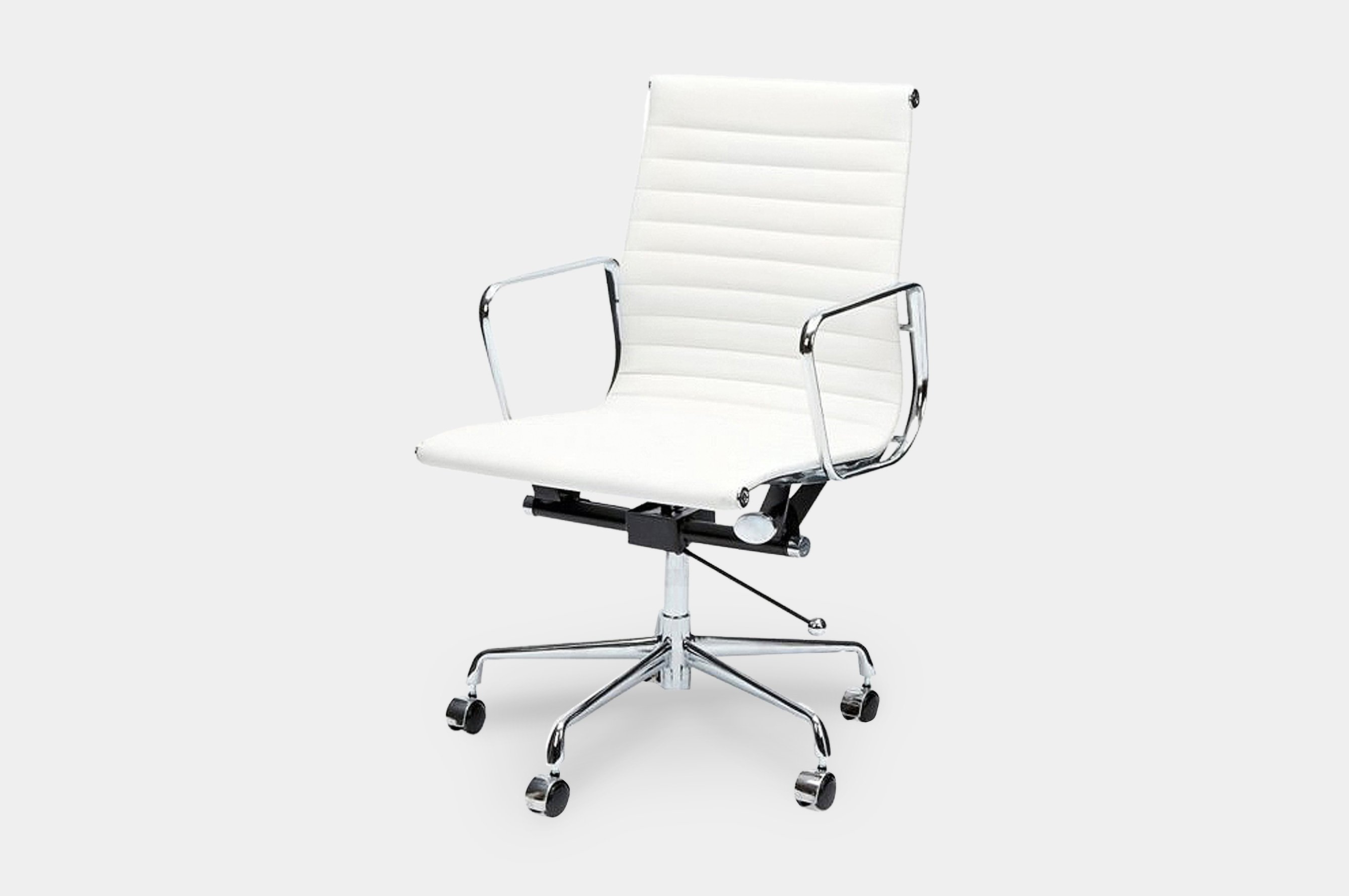 Group Ribbed Low Back Office Chair – White 2