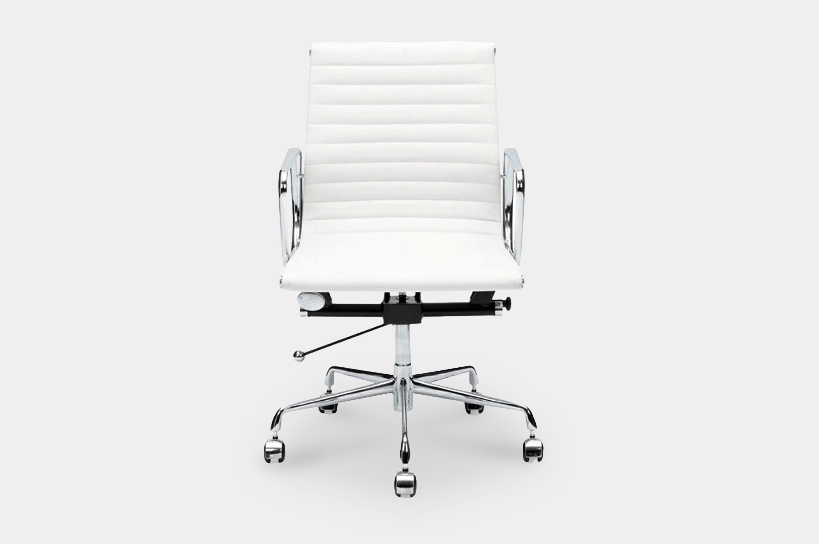 Group Ribbed Low Back Office Chair – White 1