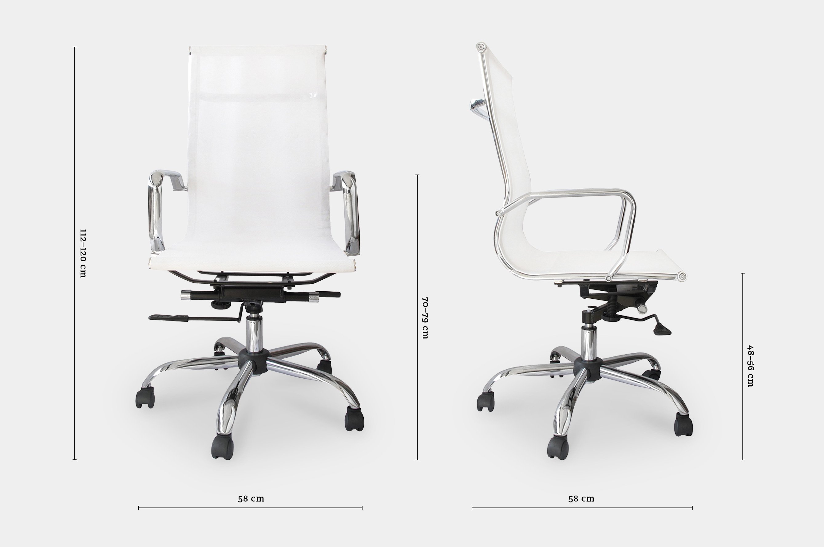 Bureau High Back Mesh Office Chair – White 5