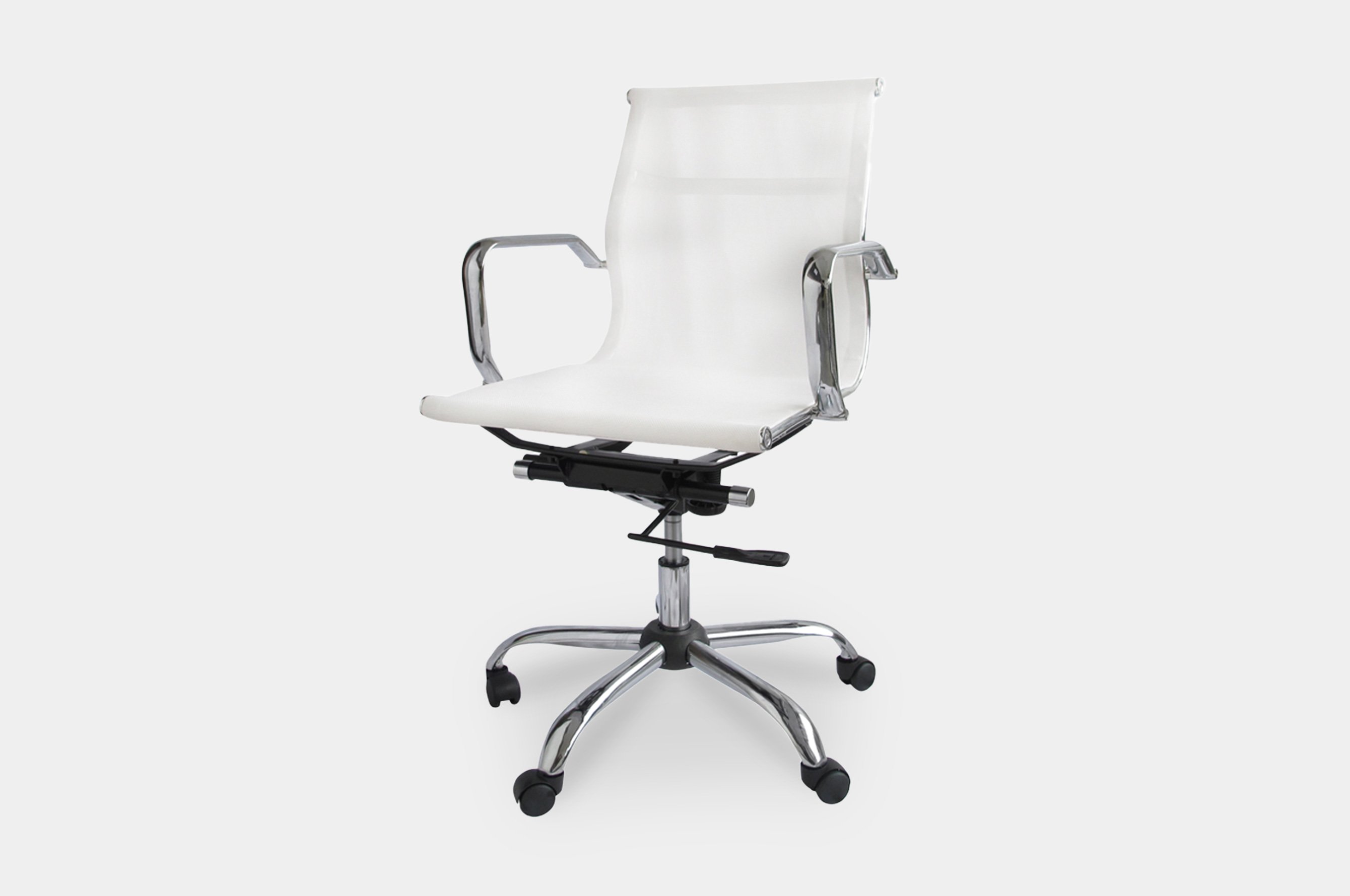 Bureau Low Back Mesh Office Chair – White 2