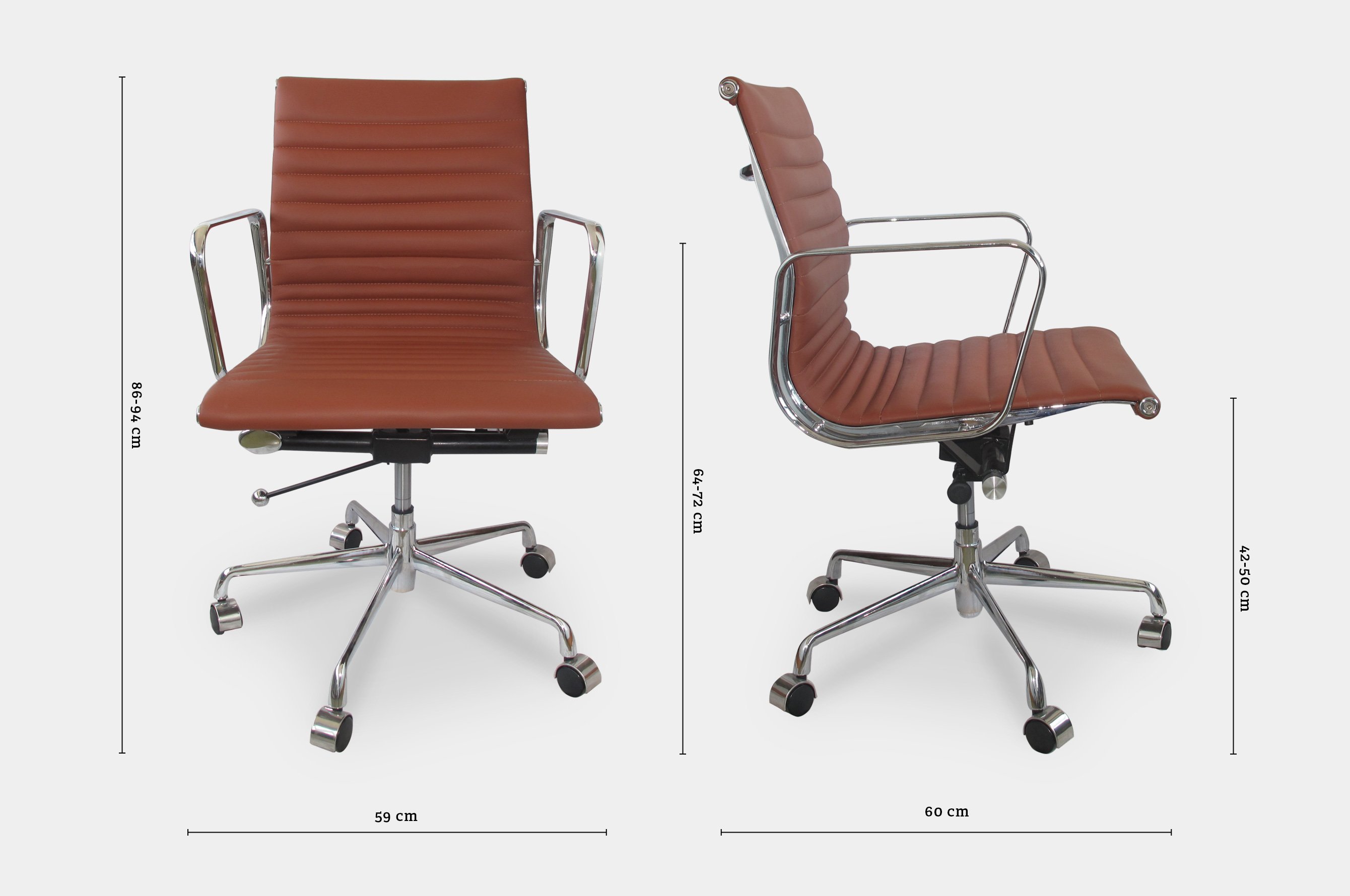 Group Ribbed Low Back Office Chair – Tan 5