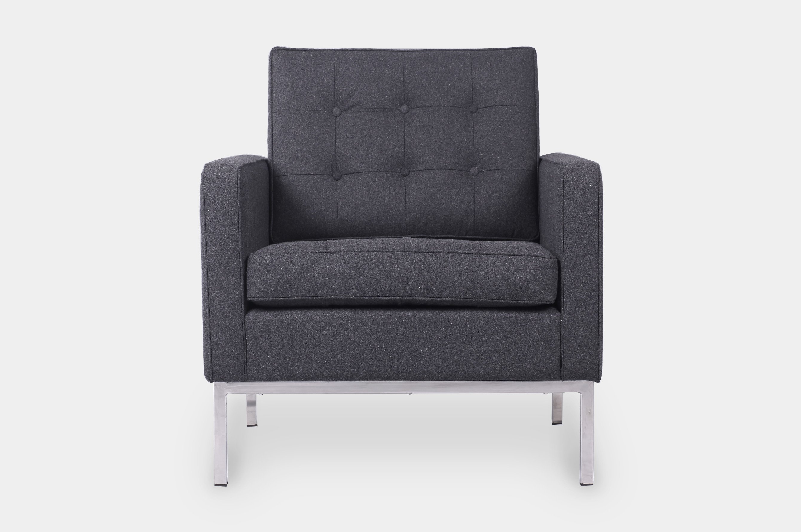 Replica Florence Knoll Armchair – Charcoal 1