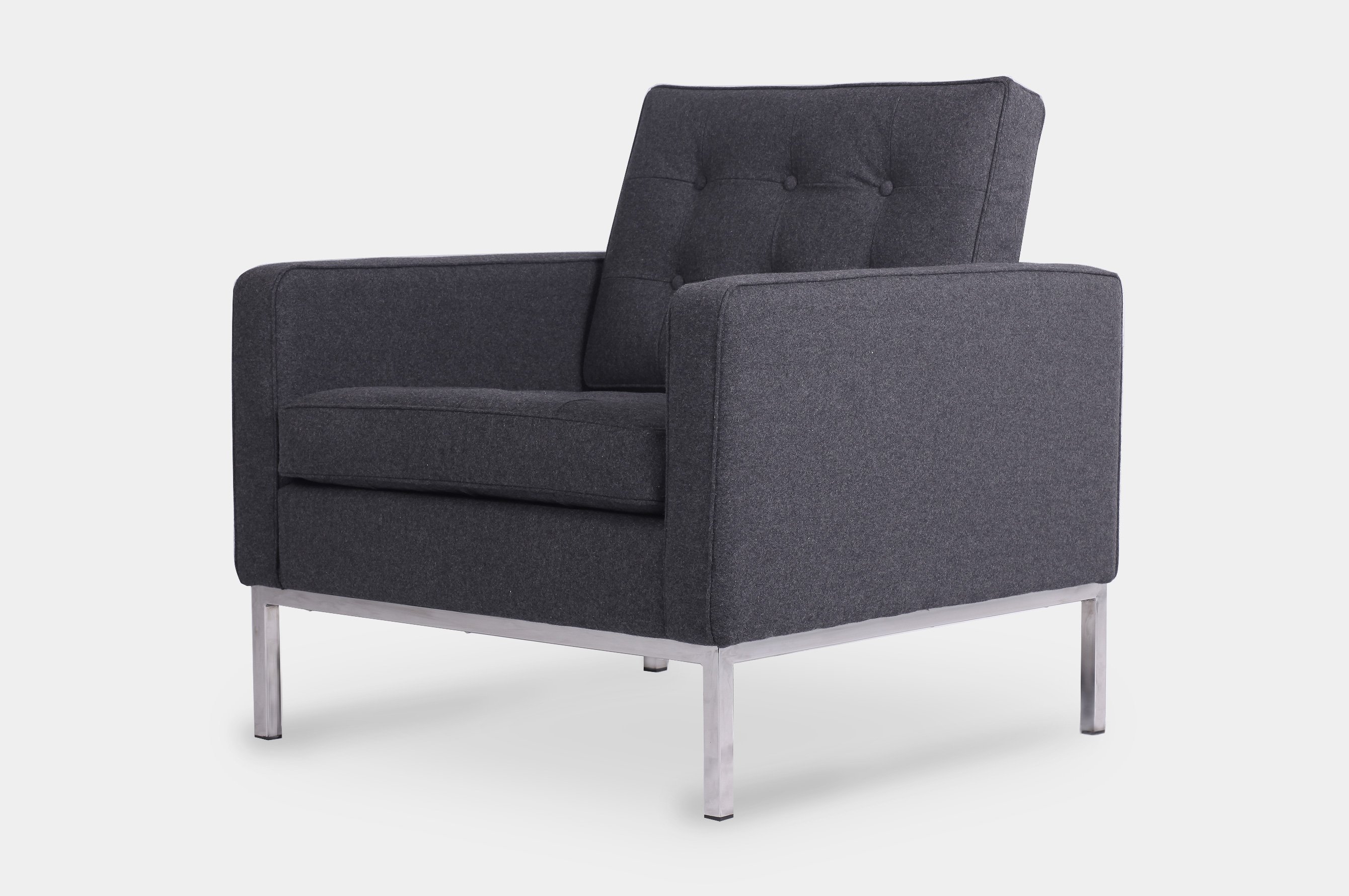 Replica Florence Knoll Armchair – Charcoal 2