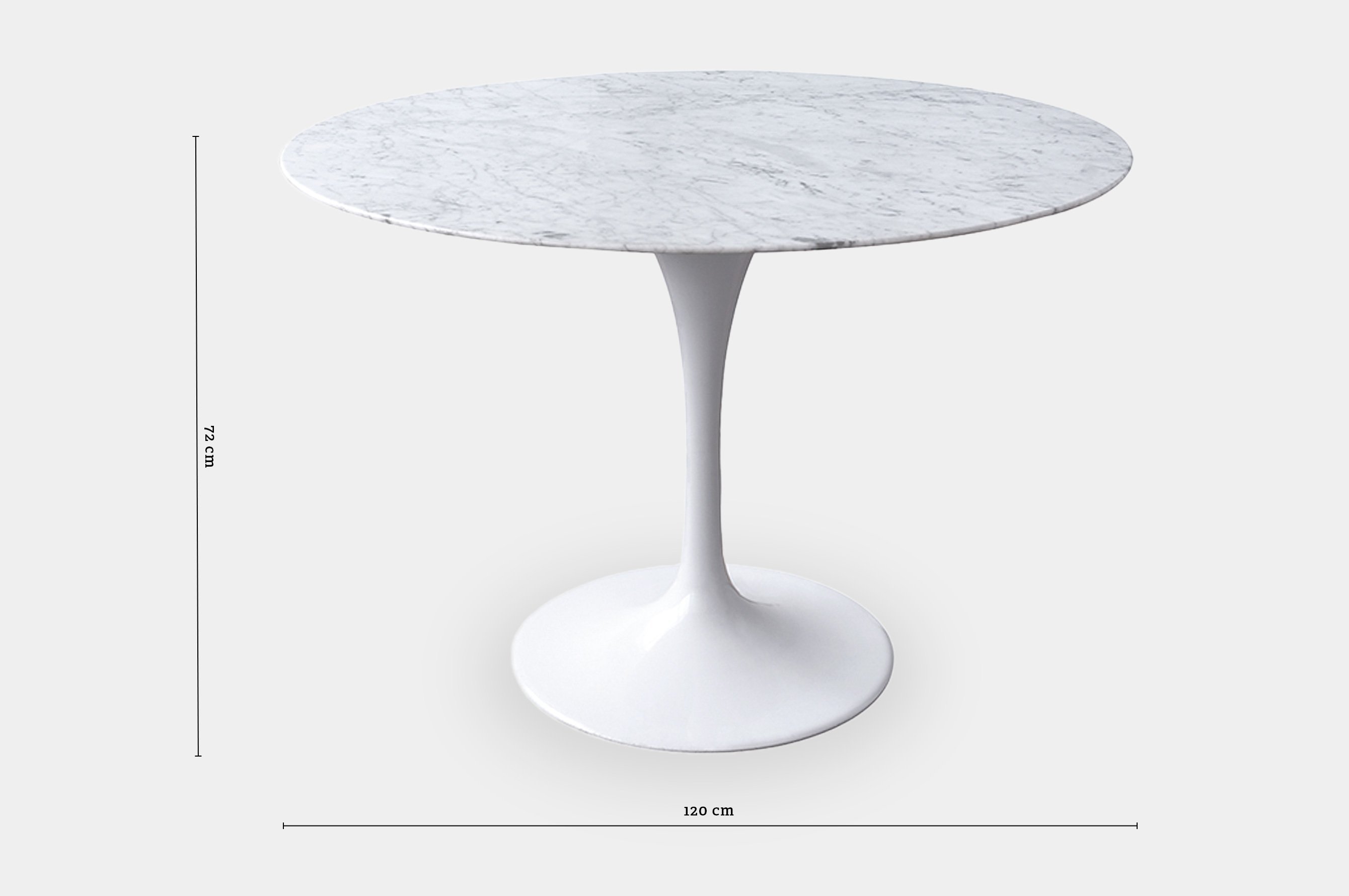 Replica Eero Saarinen Round Tulip Table – White Marble 3