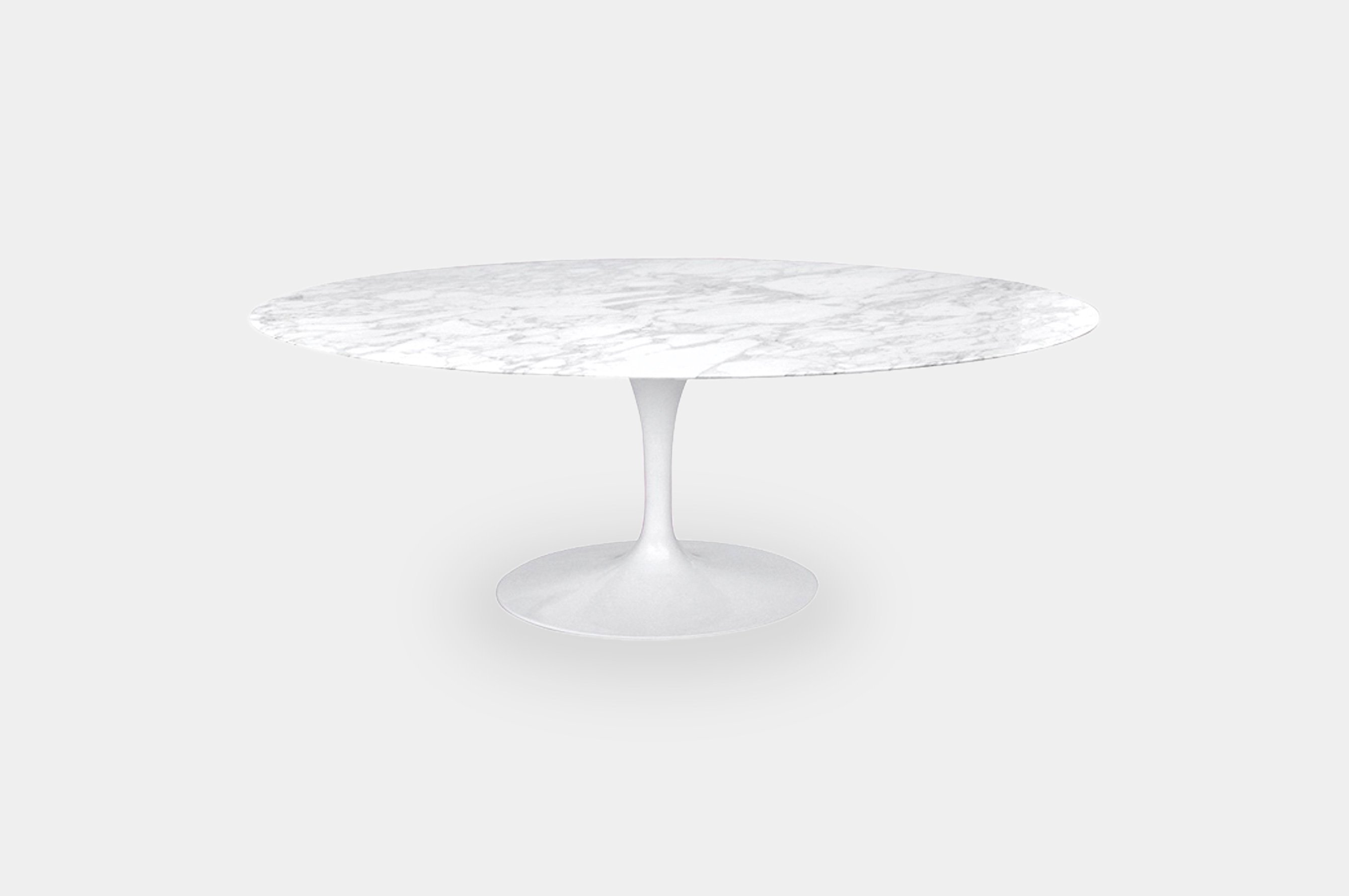 Replica Eero Saarinen Oval Tulip Table – White Marble 1