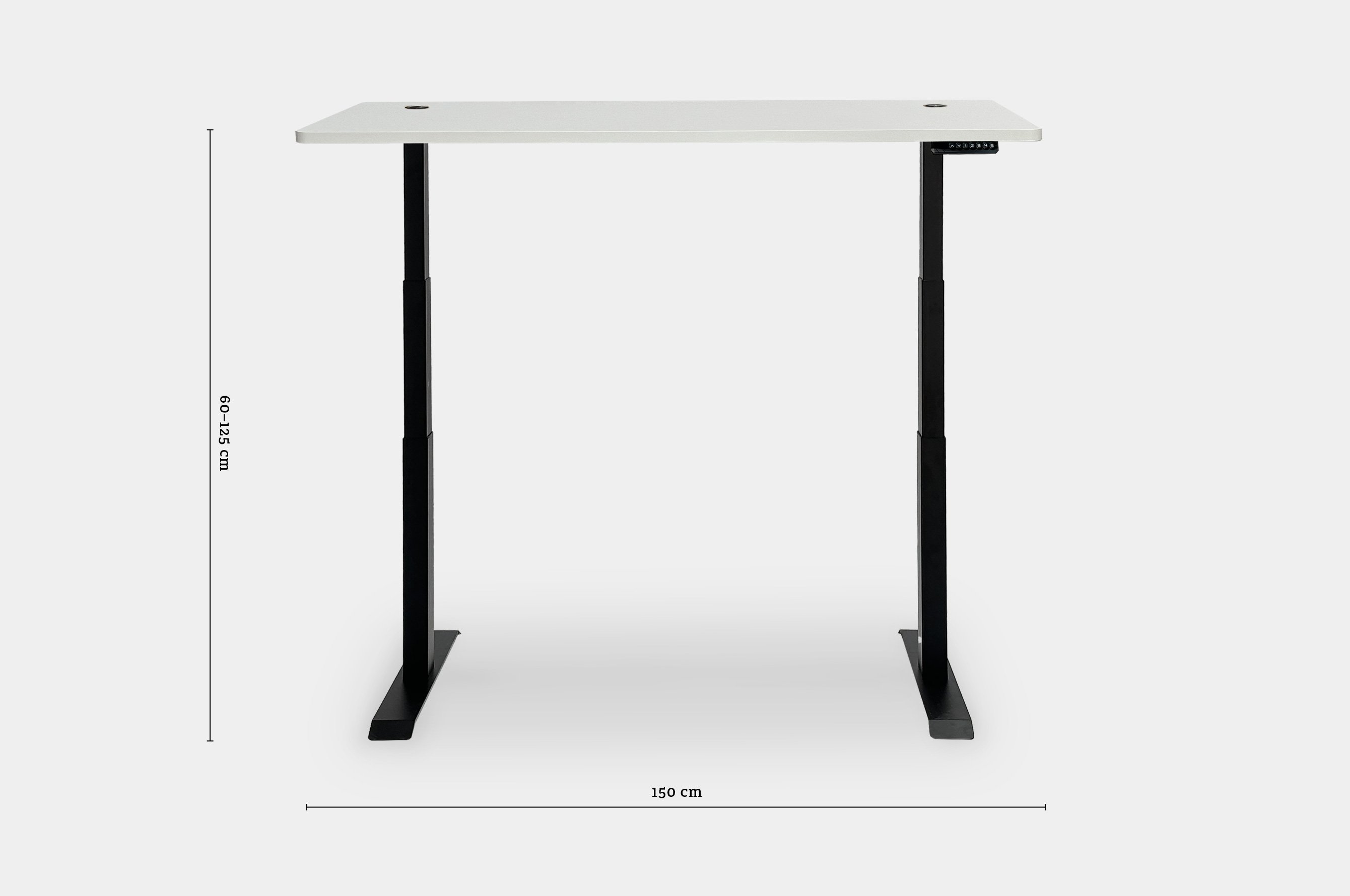 Altitude Standing Desk 150x80 – White / Black 9