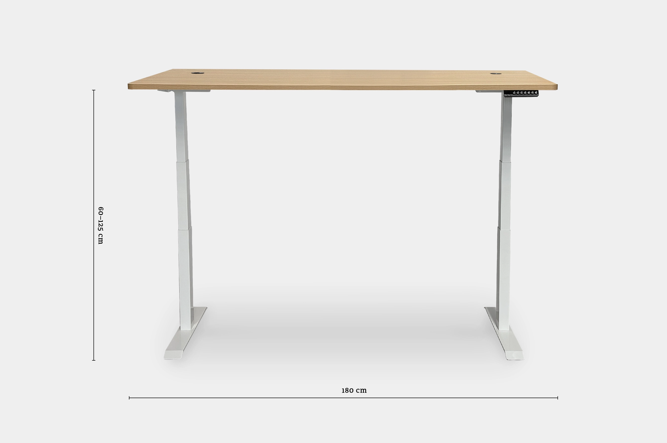 Altitude Standing Desk 180x80 – Oak / White 9