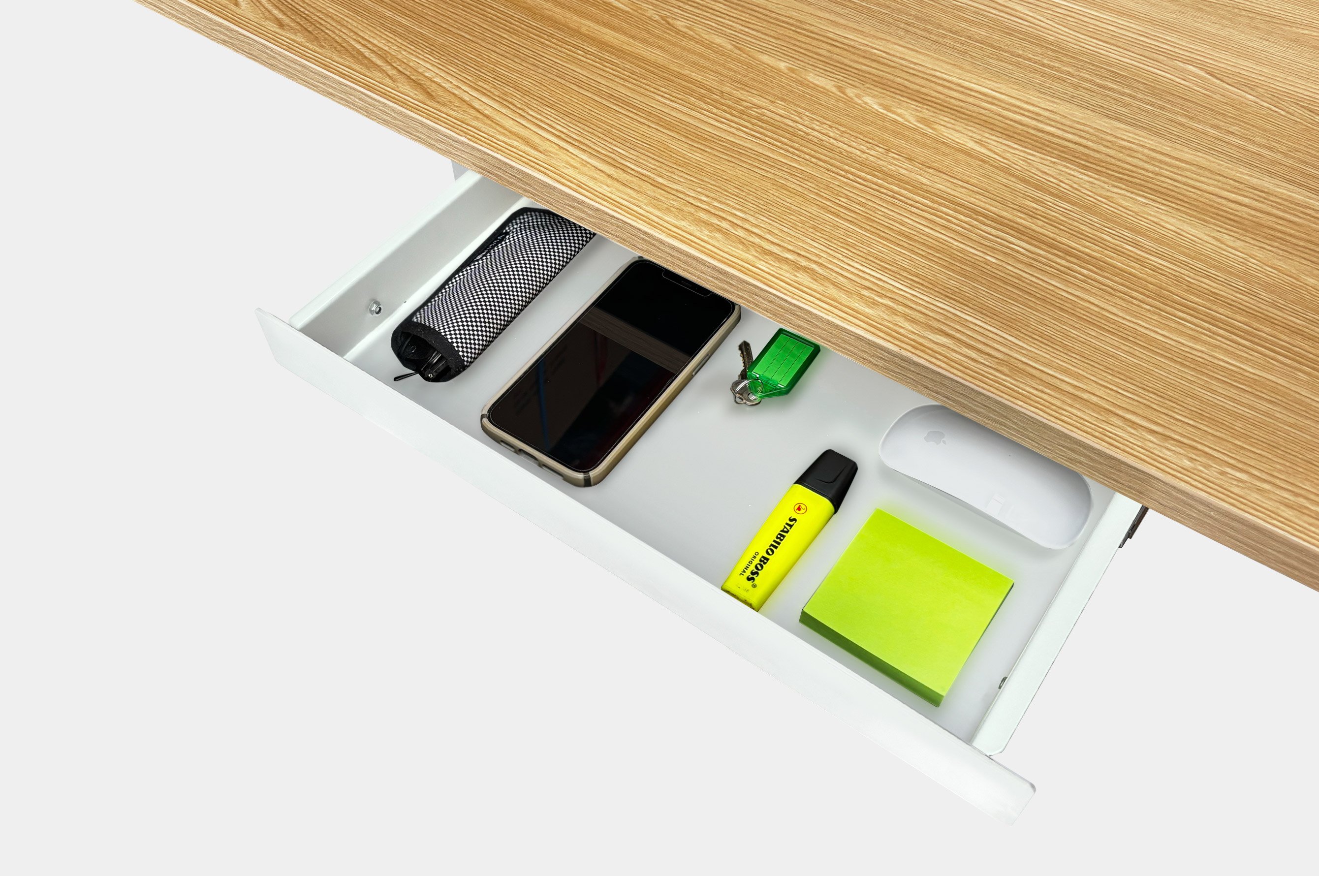 Metal Desk Drawer – White 1