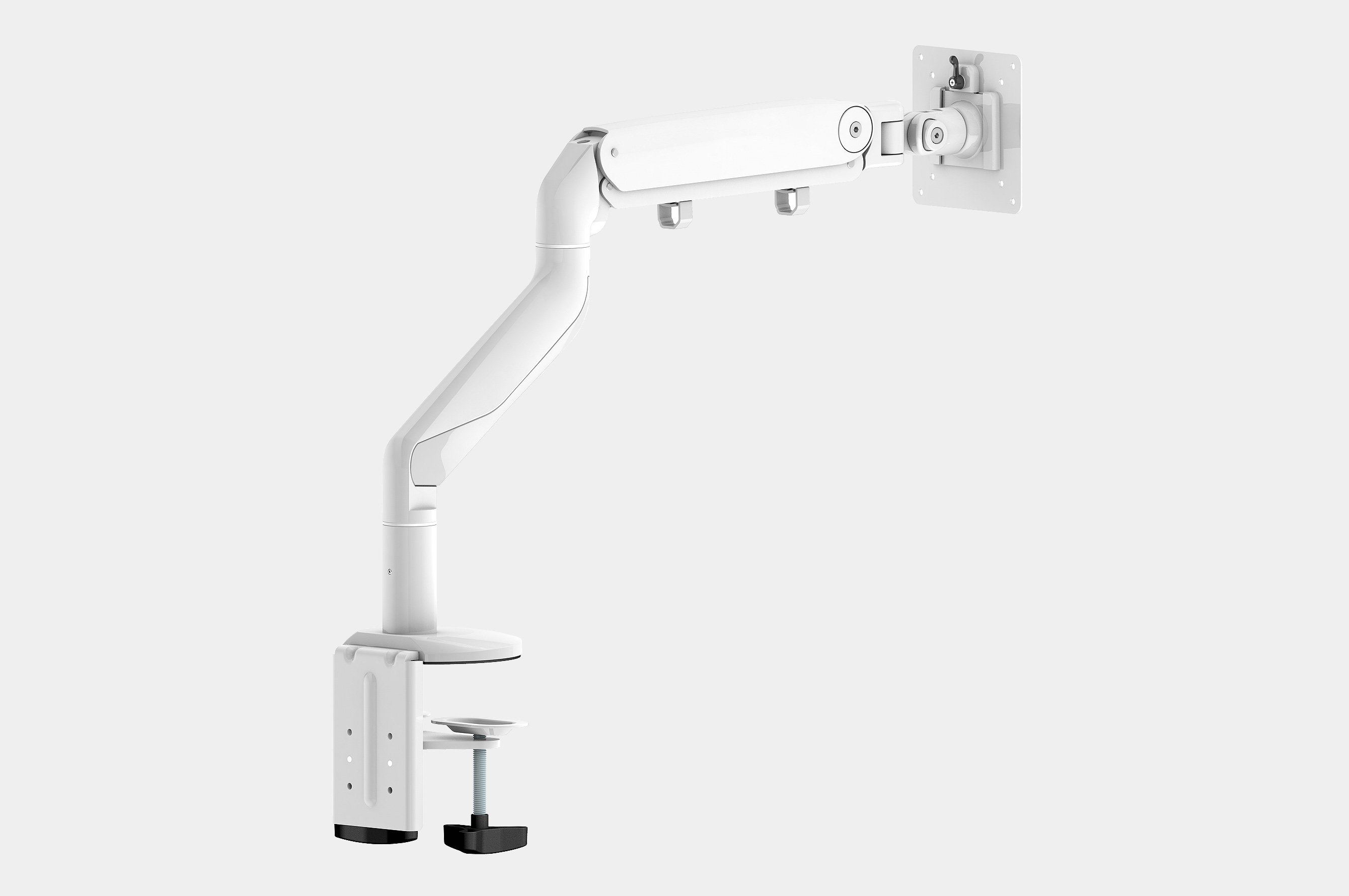 Single Monitor Arm – Screen Size 17" – 34" Screens – White 1