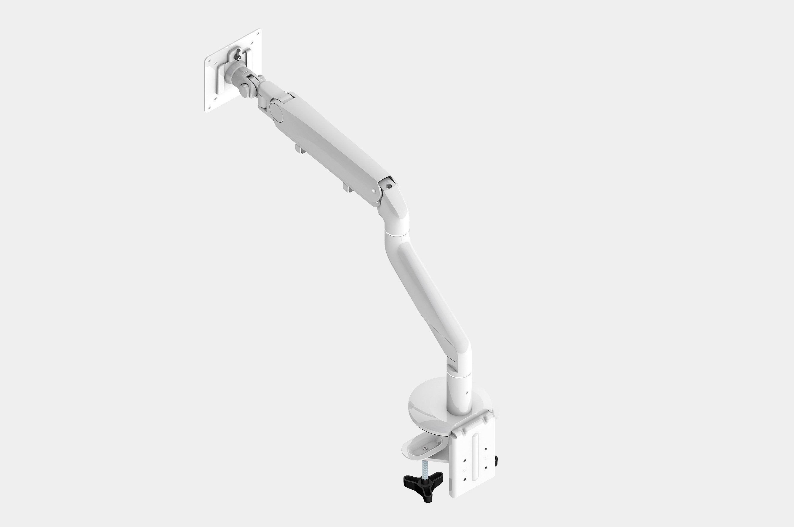 Single Monitor Arm – Screen Size 17" – 34" Screens – White 2