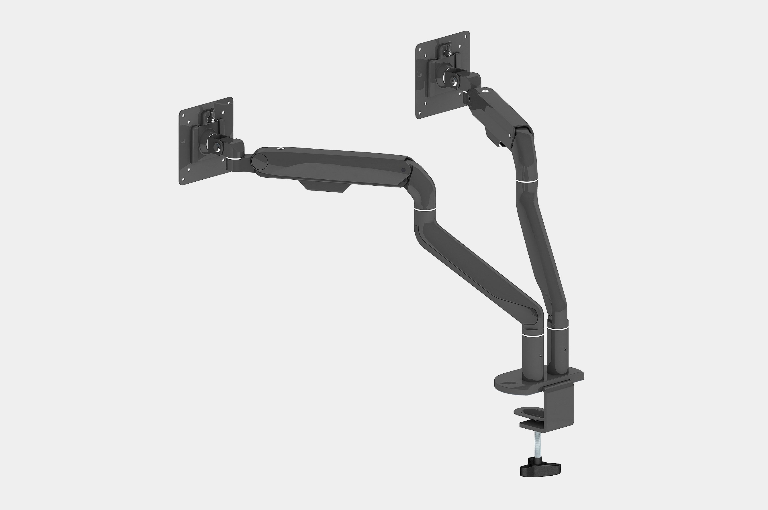 Dual Monitor Arm – Screen Size 17" – 32" Screens – Black 1