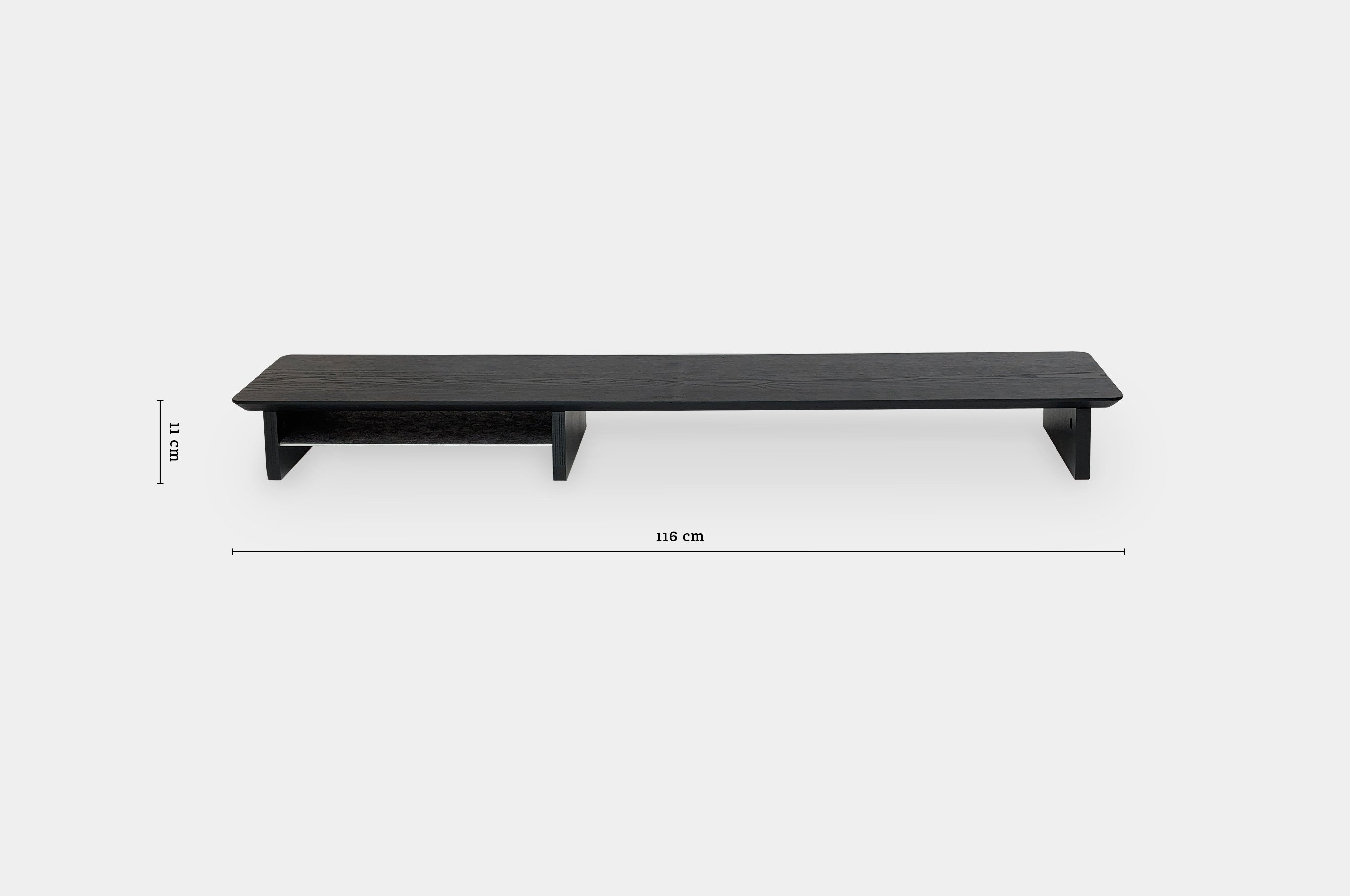 Pro+ Long Monitor Stand – Oak / Black 7