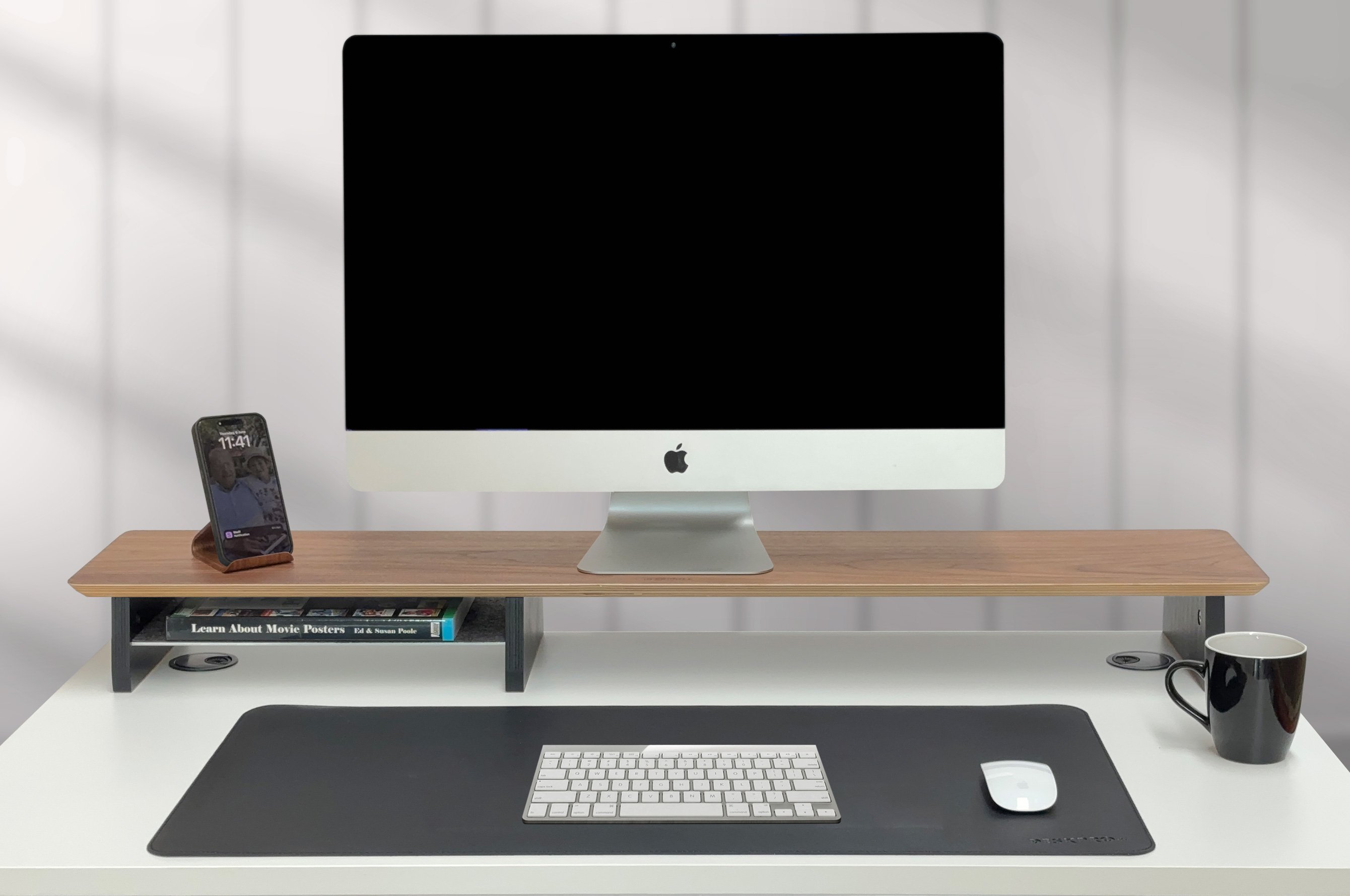 Pro+ Long Monitor Stand – Walnut 6