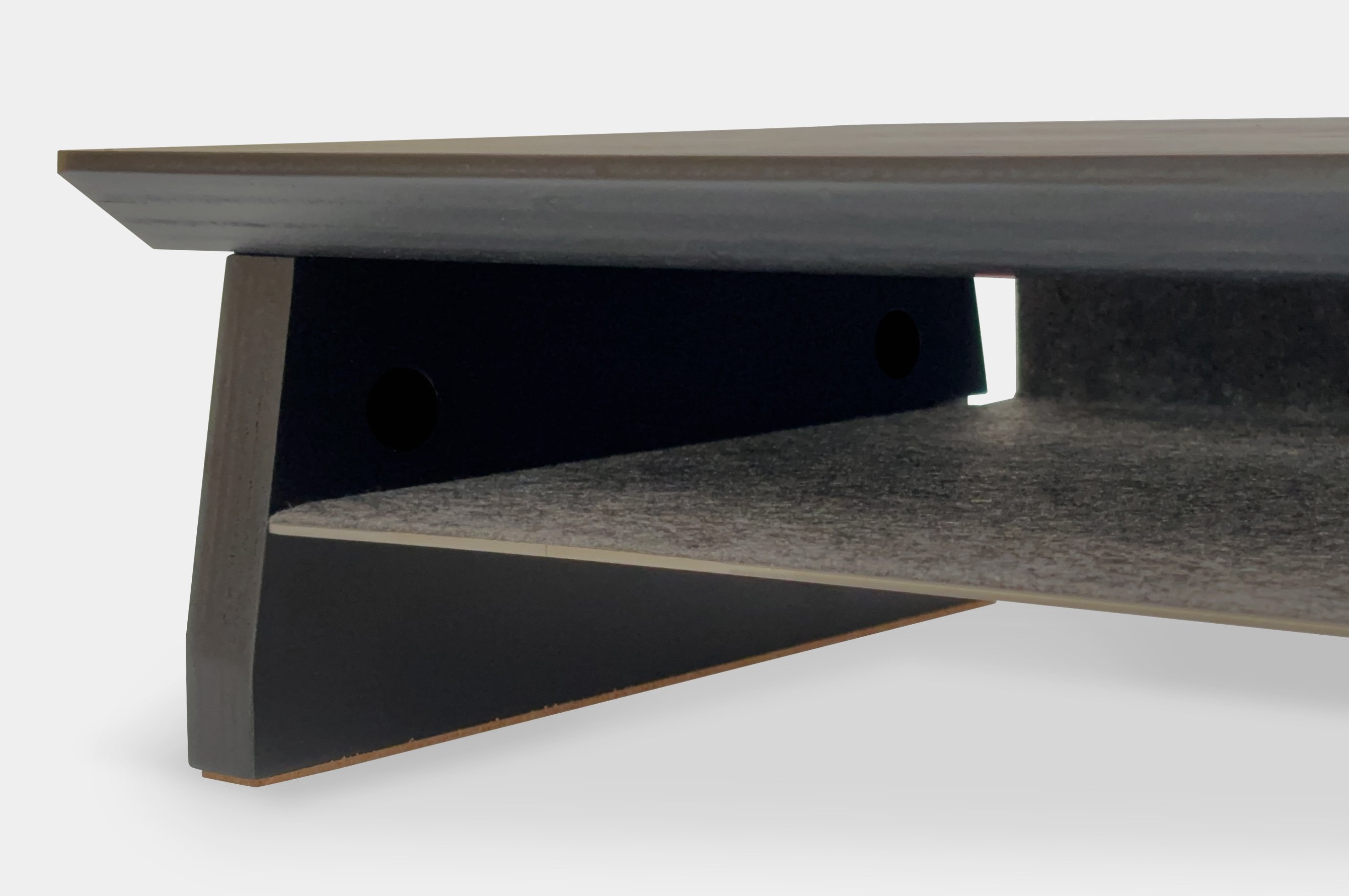 Pro+ Medium Monitor Stand – Oak / Black 4