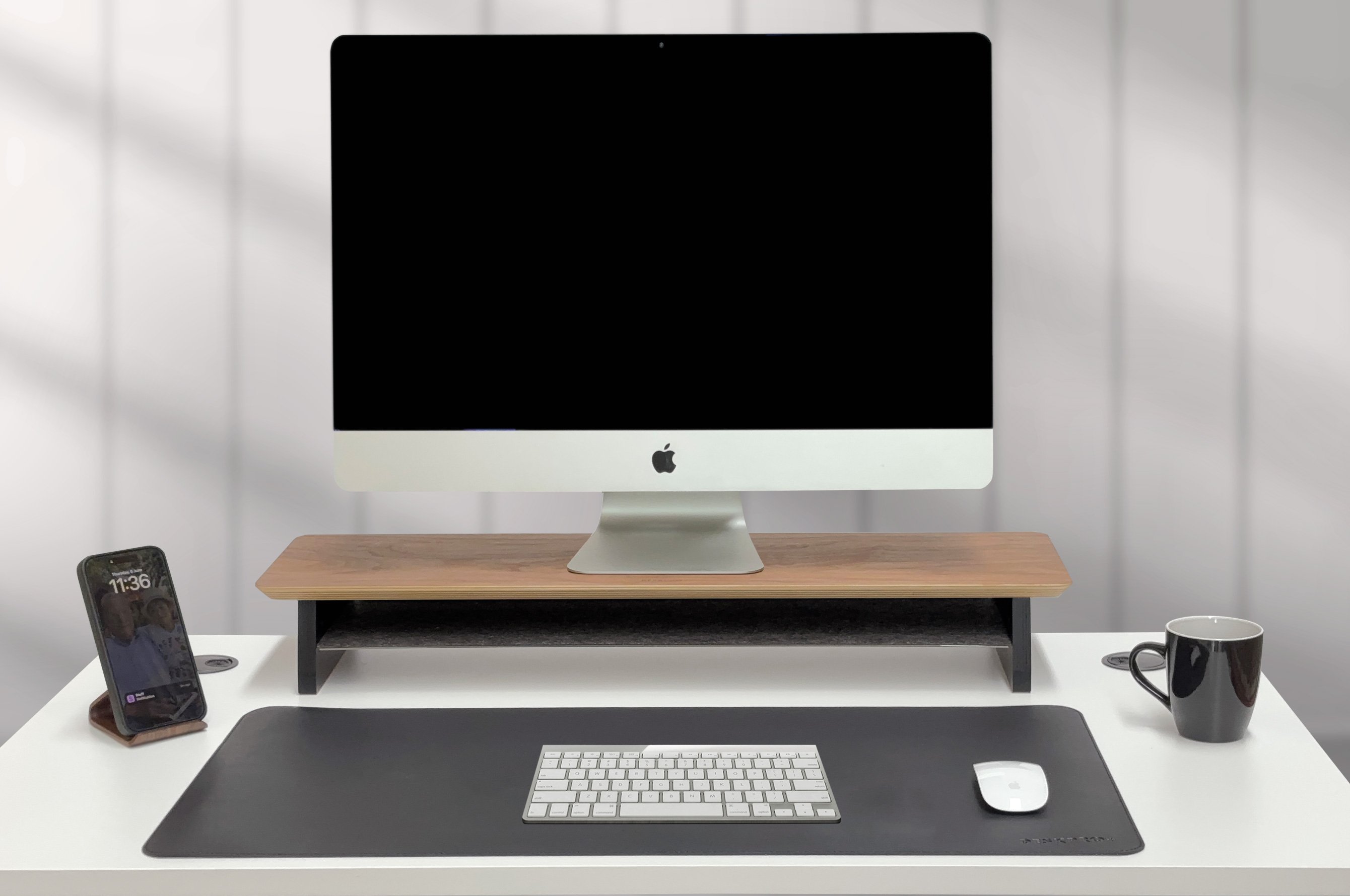 Pro+ Medium Monitor Stand – Walnut 6