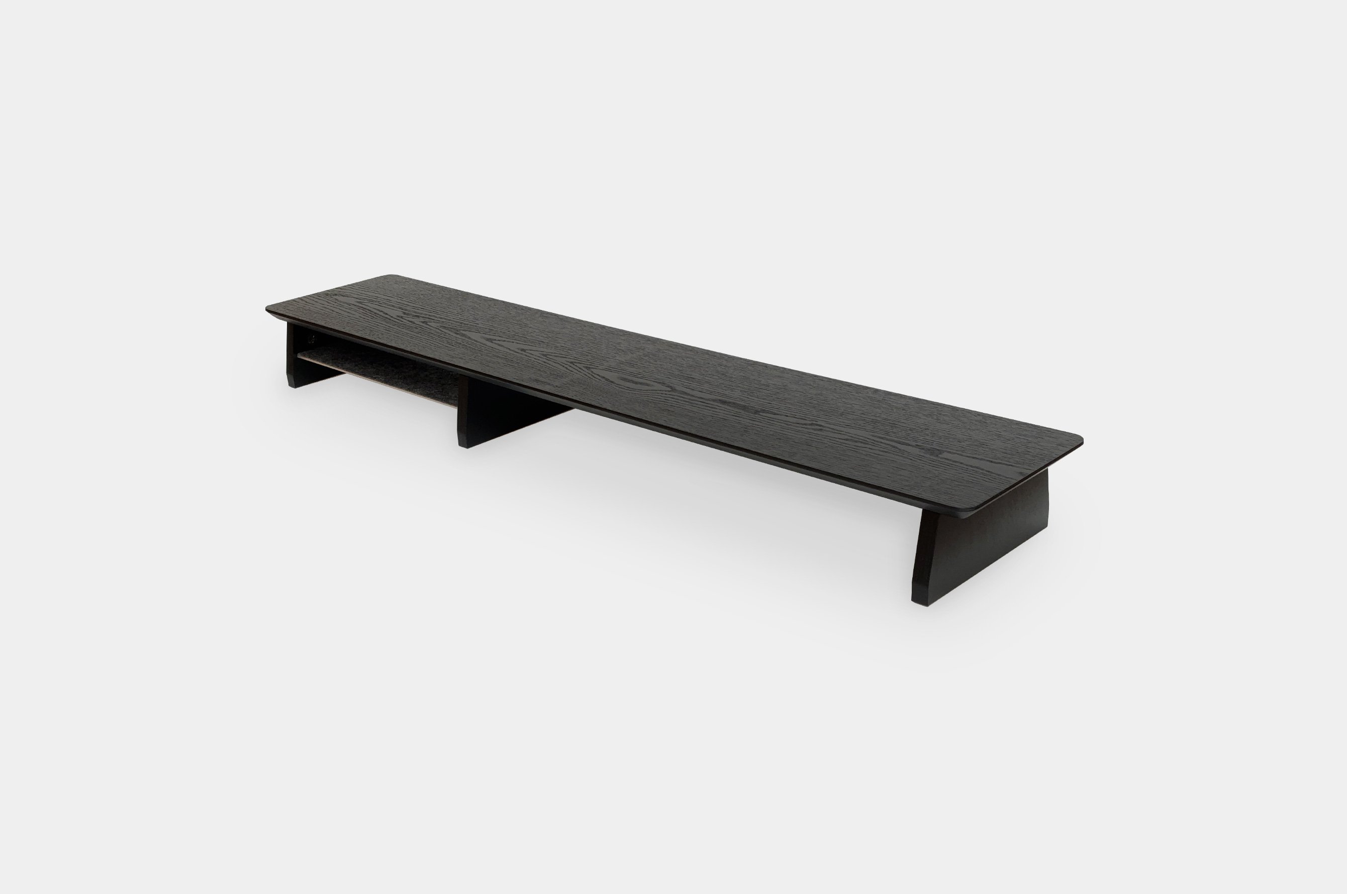 Pro+ Long Monitor Stand – Oak / Black 1
