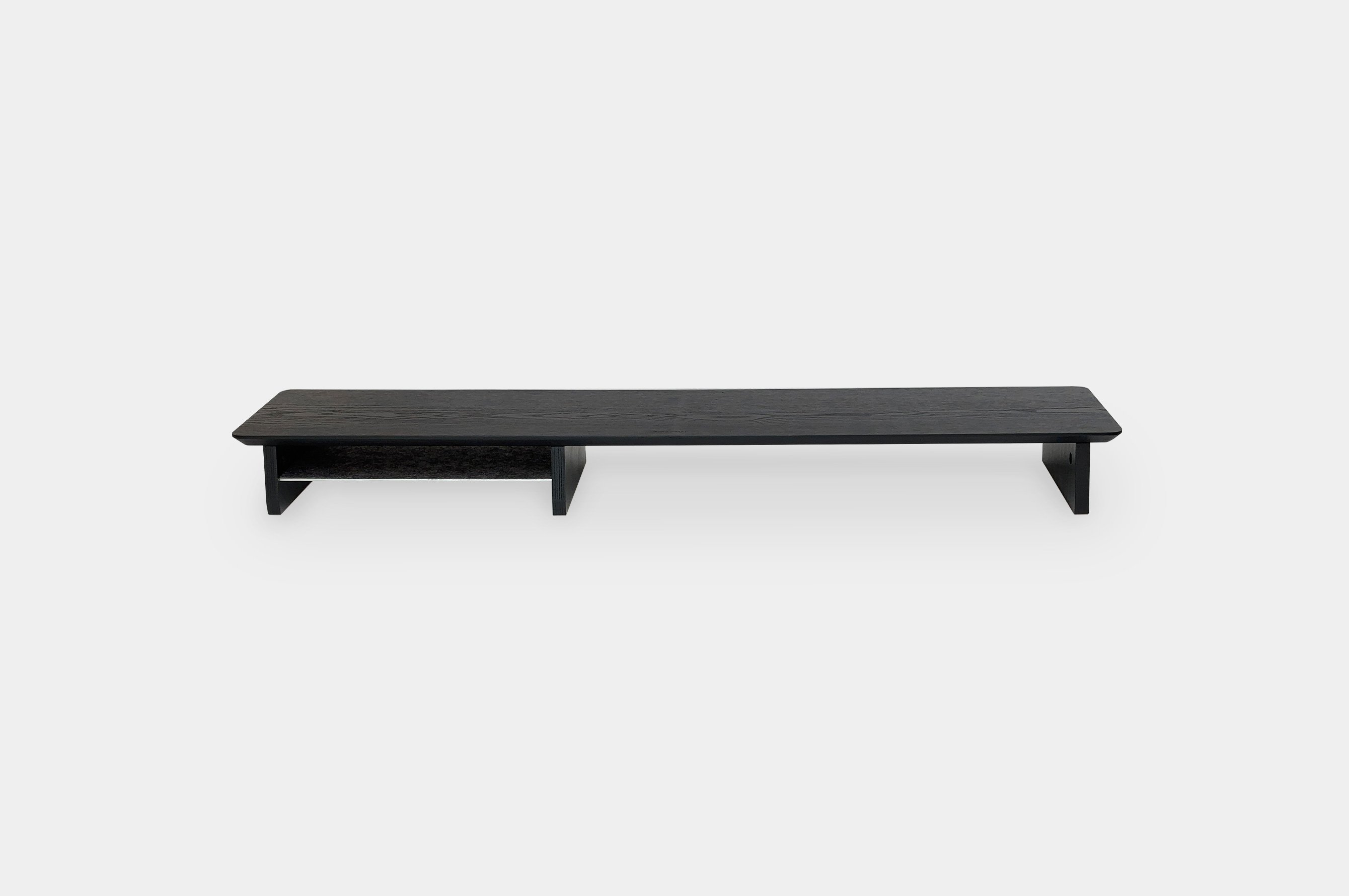 Pro+ Long Monitor Stand – Oak / Black 2